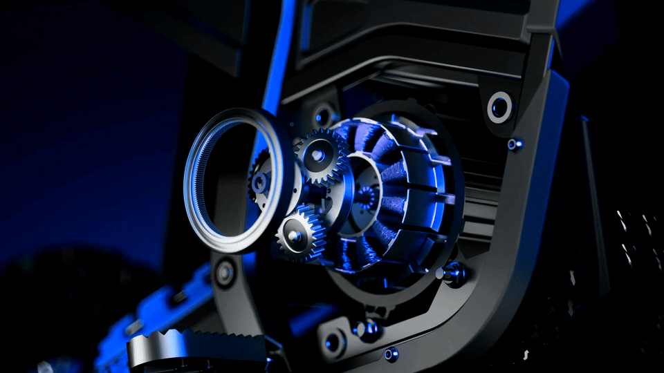 Electric mini dirt bike exploded view