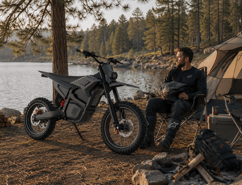 Electric bike travel inspiration background