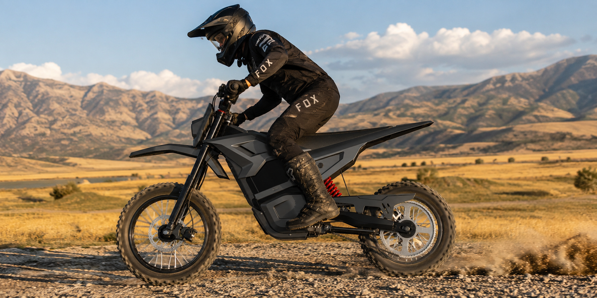 Electric mini dirt bike mountain lifestyle