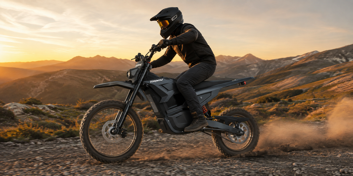 Electric mini dirt bike mountain lifestyle