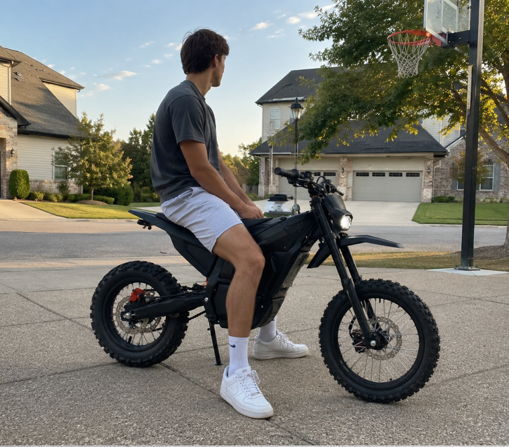 Terrawulf rider on neighborhood street